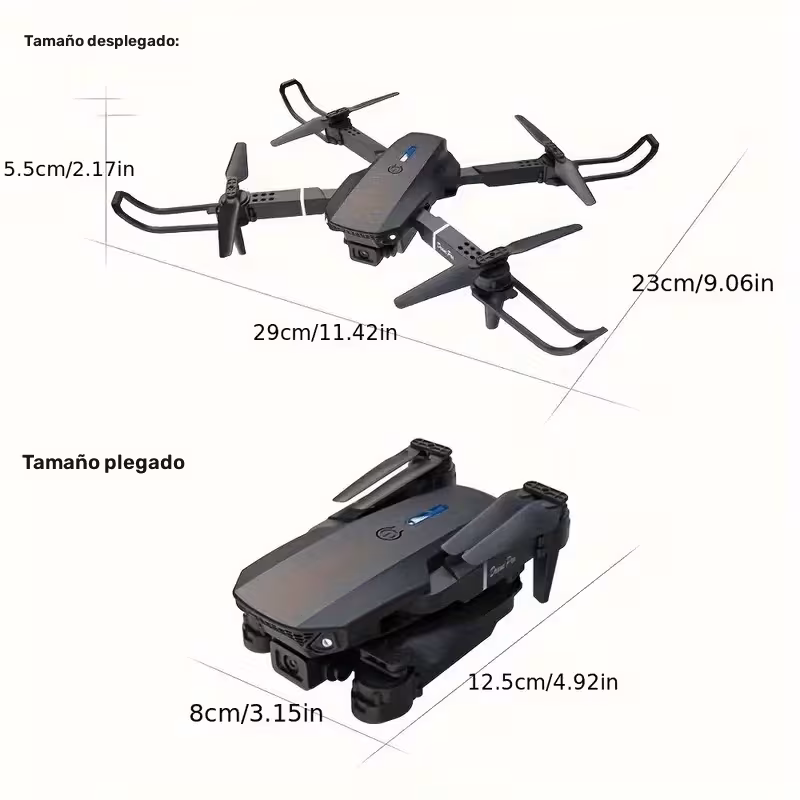 Drone E88 PRO con Cámara HD / 4K Potente, estable y fácil de volar l Color Negro - Imagen 3