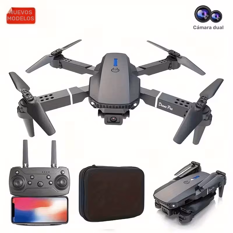 Drone E88 PRO con Cámara HD / 4K Potente, estable y fácil de volar l Color Negro - Imagen 4