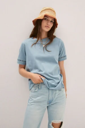 Embroidered Accent T-Shirt