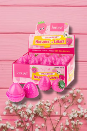 Bálsamo Labial Fresita Color Fucsia l Jarusa