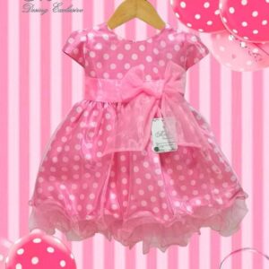 🎀 Vestido de Fiesta para Niña “Minnie Coqueta Color Chicle”