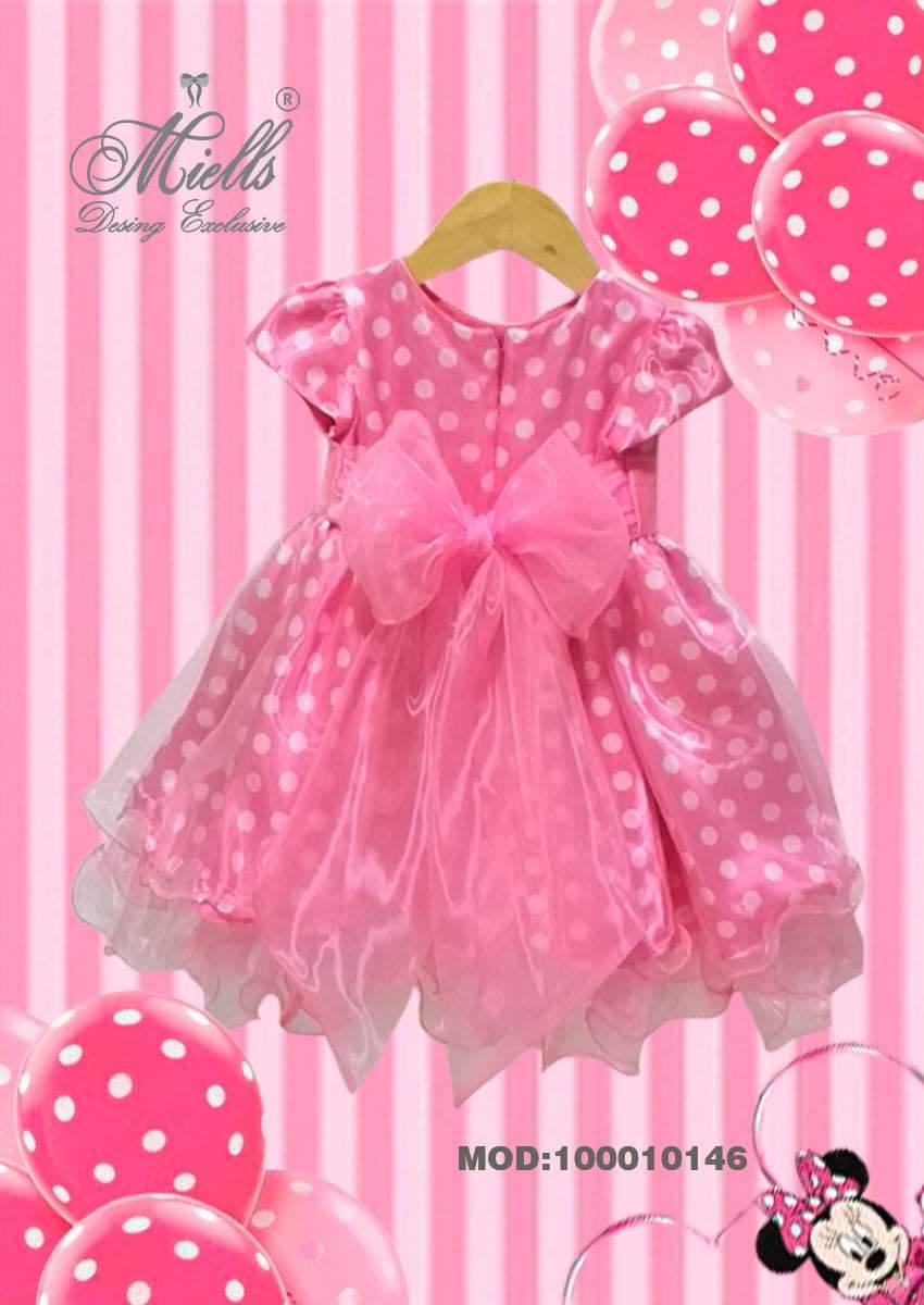 🎀 Vestido de Fiesta para Niña “Minnie Coqueta Color Chicle” - Imagen 2