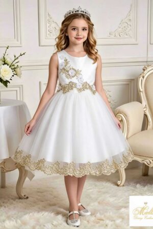 Vestido de Fiesta Infantil "Ivory Miells" – Elegancia Real para Princesas